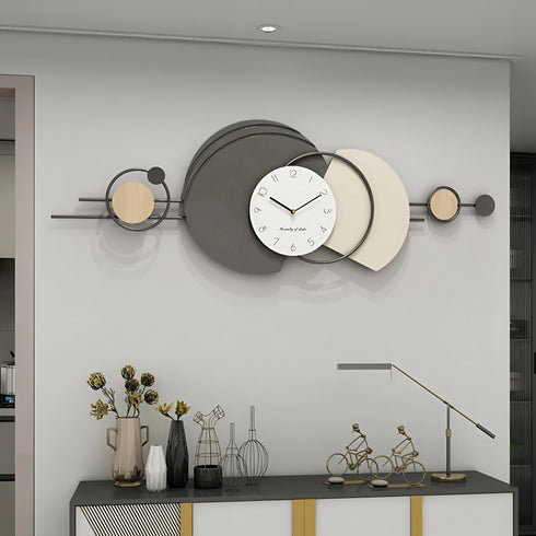 Geometric metal wall clock